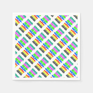 Wit-Rusland Kleurrijke Gelukkige Letters Servet