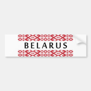 Wit-Rusland land nationaal symbool tekst volk moti Bumpersticker