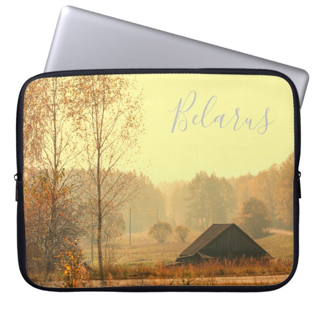 Wit-Rusland Landschap Computer Laptop Sleeve (Voorkant)