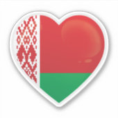 Wit-Rusland Liefde Icoon Sticker (Voorkant)