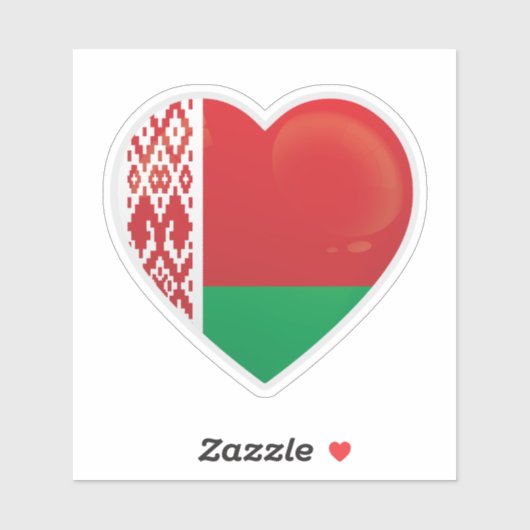 Wit-Rusland Liefde Icoon Sticker (Vel)