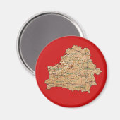 Wit-Rusland Magneet met Landkaart (Voorkant / Achterkant)