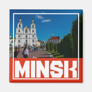 Wit-Rusland Minsk М н к Architectuur Cityscape Mag Magneet