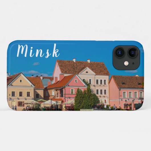 Wit-Rusland Minsk М н к Architectuur iPhone 11 Hoe Case-Mate iPhone Case (Achterkant (horizontaal))