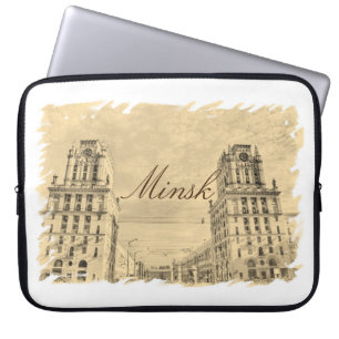 Wit-Rusland Minsk Architectuur Laptop Hoes Cover