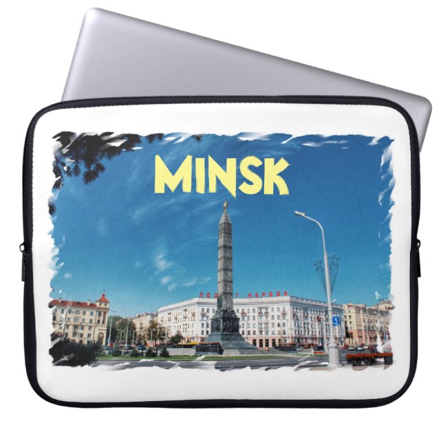Wit-Rusland Minsk Architectuur Laptop Sleeve Hoesj (Voorkant)