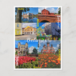 Wit-Rusland Minsk Grodno Pinsk Borisov Architectuu Briefkaart