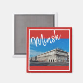 Wit-Rusland Minsk Stadsarchitectuur Magneet (Voorkant / Achterkant)
