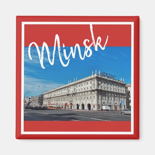 Wit-Rusland Minsk Stadsarchitectuur Magneet (Voorkant)