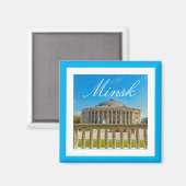 Wit-Rusland Minsk Stadsarchitectuur Magneet (Voorkant / Achterkant)
