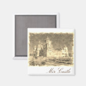 Wit-Rusland Mir Castle Architecture Painting Magne Magneet (Voorkant / Achterkant)