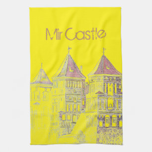 Wit-Rusland Mir Castle Architecture Sketch Theedoek