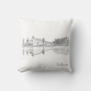 Wit-Rusland Mir Castle Cityscape Travel Cushion Pi Kussen