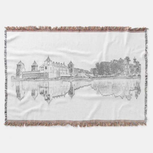 Wit-Rusland Mir Castle Cityscape Travel Throw Blan Deken (Voorkant)