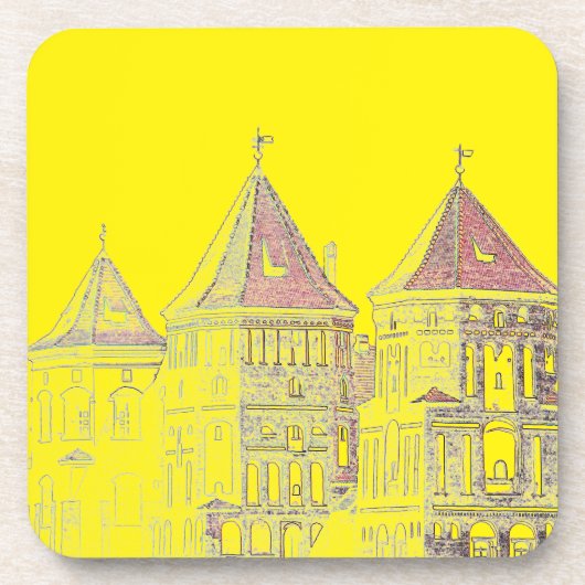 Wit-Rusland Mir Kasteel Architectuur Bier Onderzetter (Voorkant)