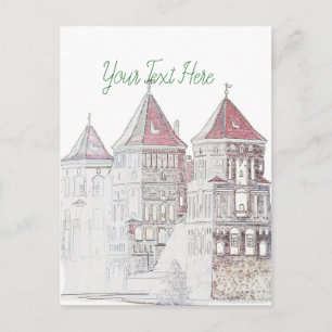 Wit-Rusland Mir Kasteel Architectuur Briefkaart