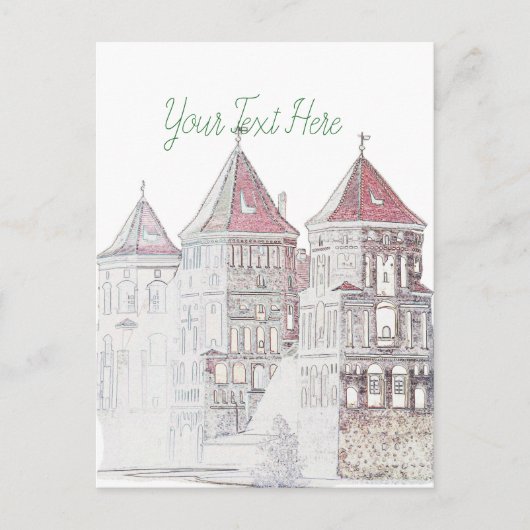 Wit-Rusland Mir Kasteel Architectuur Briefkaart (Voorkant)
