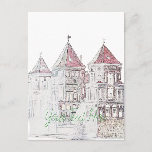 Wit-Rusland Mir Kasteel Architectuur Briefkaart (Voorkant)