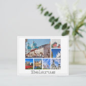 Wit-Rusland Mir Kasteel Architectuur Collage Ansic Briefkaart (Staand voorkant)