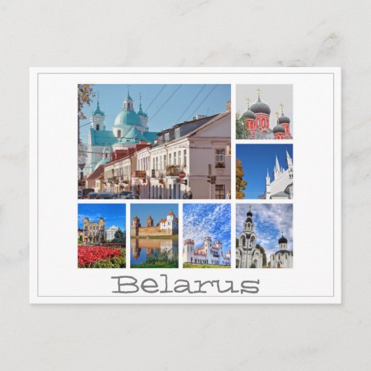 Wit-Rusland Mir Kasteel Architectuur Collage Ansic Briefkaart (Voorkant)