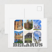 Wit-Rusland Mir Kasteel Architectuur Collage Ansic Briefkaart (Voorkant / Achterkant)
