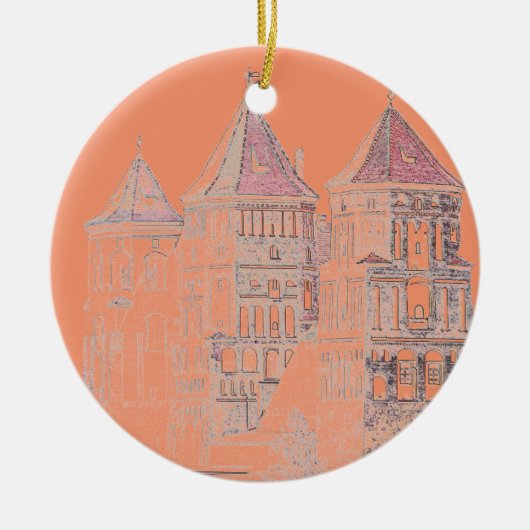 Wit-Rusland Mir Kasteel Architectuur Keramisch Ornament (Voorkant)