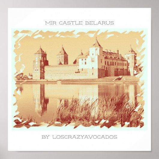 Wit-Rusland Mir Kasteel Architectuur Natuur Poster (Voorkant)