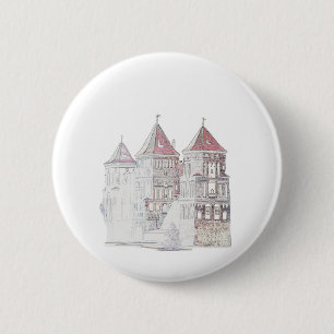 Wit-Rusland Mir Kasteel Architectuur Ronde Button 5,7 Cm