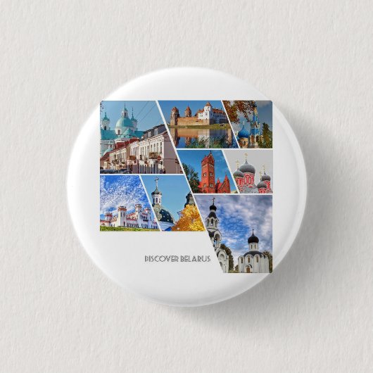 Wit-Rusland Mir Kasteelarchitectuur Button Pin (Voorkant)