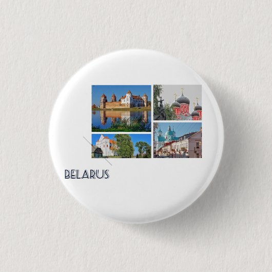 Wit-Rusland Mir Kasteelarchitectuur Button Pin (Voorkant)