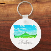 Wit-Rusland Mound of Glory Button Sleutelhanger (Voorkant)