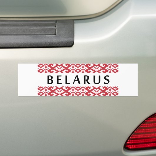 wit - rusland - nationaal symbool - motief folk mo bumpersticker (Op auto)