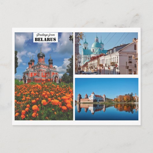 Wit-Rusland Natuur Architectuur Briefkaart (Voorkant)