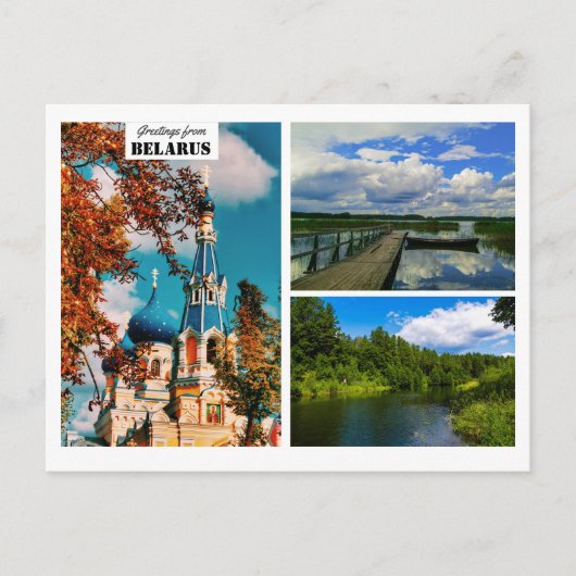 Wit-Rusland Natuur Architectuur Briefkaart (Voorkant)
