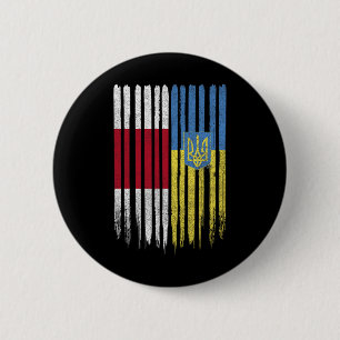 Wit-Rusland Oekraine Wit-Russisch Oekraïens Vlag Ronde Button 5,7 Cm