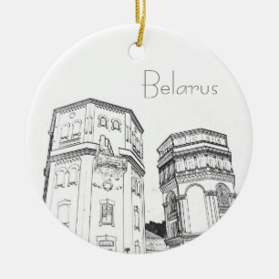 Wit-Rusland Ornament van de Cityscape Schetch