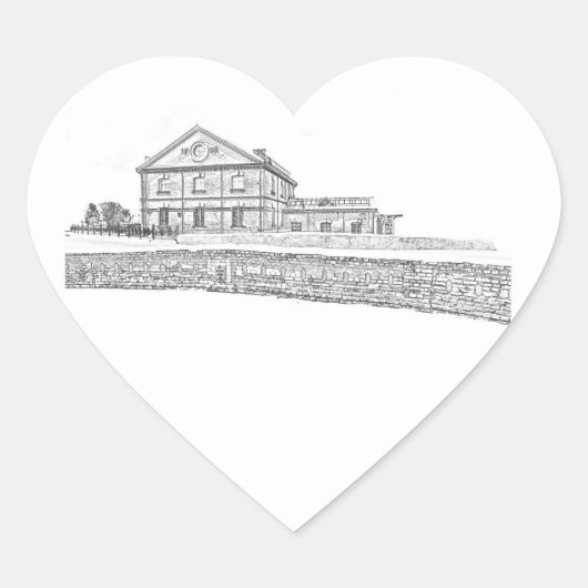 Wit-Rusland Orsja Architectuur Hart Sticker (Voorkant)