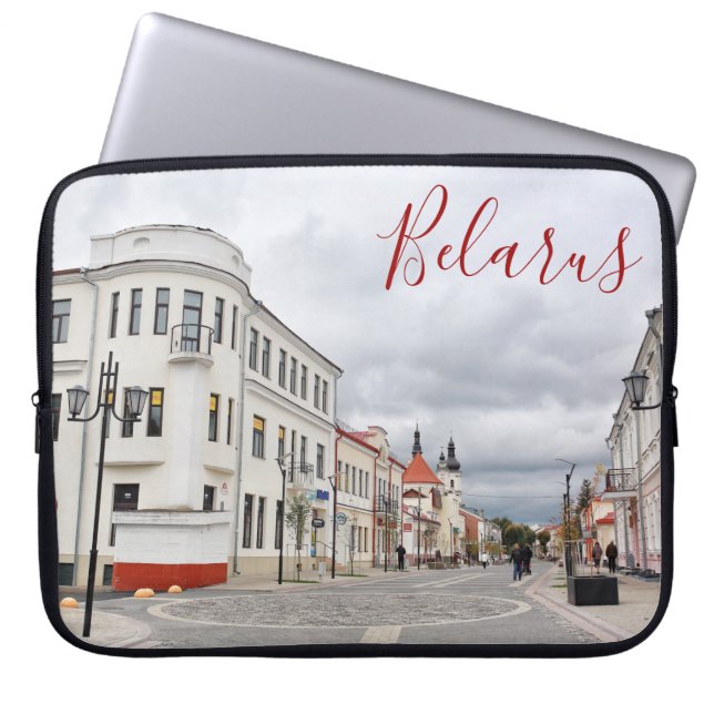 Wit-Rusland Pinsk Architectuur Computer Laptop Hoe Sleeve (Voorkant)