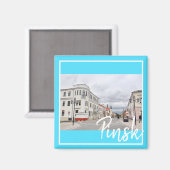 Wit-Rusland Pinsk Stad Architectuur Magneet (Voorkant / Achterkant)