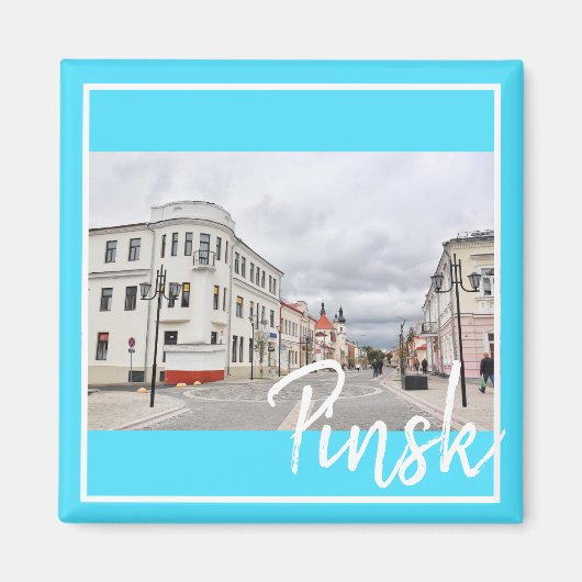 Wit-Rusland Pinsk Stad Architectuur Magneet (Voorkant)