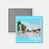 Wit-Rusland Pinsk Stad Architectuur Magneet (Voorkant / Achterkant)