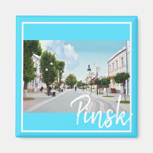 Wit-Rusland Pinsk Stad Architectuur Magneet (Voorkant)