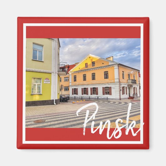 Wit-Rusland Pinsk Stad Architectuur Magneet (Voorkant)