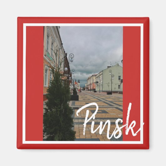Wit-Rusland Pinsk Stadsarchitectuur Magnet (Voorkant)