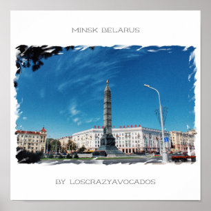 Wit-Rusland Poster van de Natuur van de stadsarchi