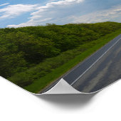 Wit-Rusland Road Canola Fields Flowers Sky Poster (Hoek)