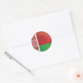 Wit-Rusland rond pictogramvlag Ronde Sticker (Envelop)