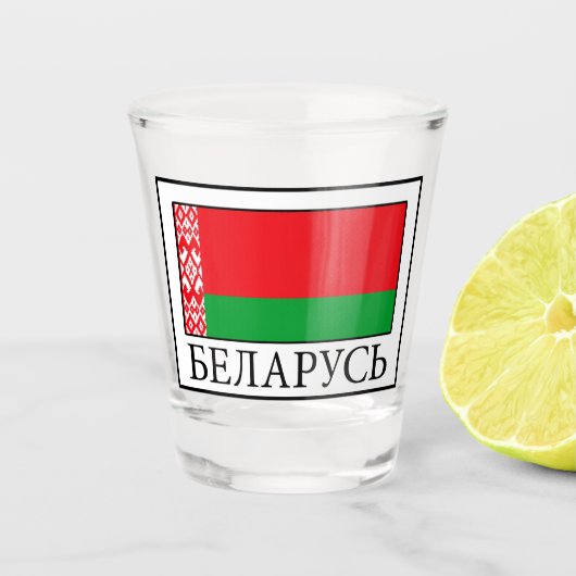 Wit-Rusland Shot Glas (Voorkant)
