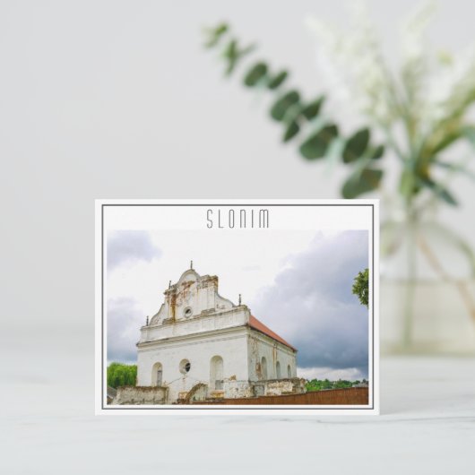 Wit-Rusland Slonim Great Synagogue Architecture Briefkaart (Staand voorkant)