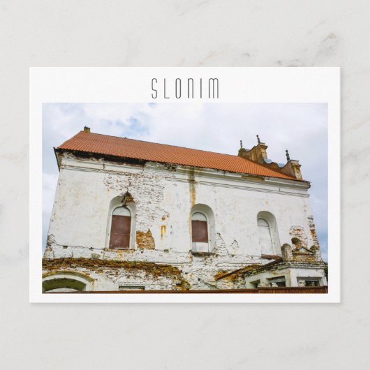 Wit-Rusland Slonim Great Synagogue Architecture Briefkaart (Voorkant)